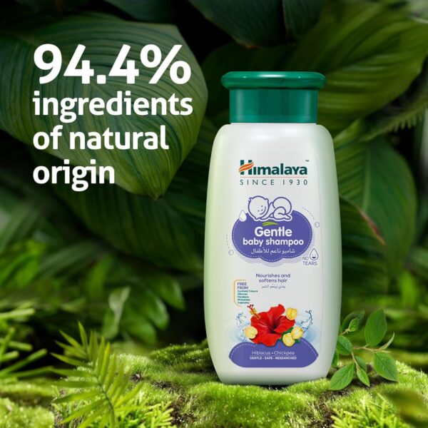 Himalaya Gentle Baby Shampoo 400ml | No Tears formula | Cleanses, softens and nourishes baby's hair - Image 3