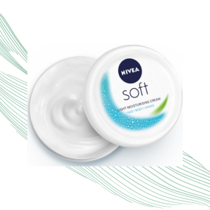 NIVEA Soft Light Moisturizer, 300 ml, for Face, Hand & Body, Non-Greasy Cream with Vitamin E & Jojoba Oil for Instant Hydration