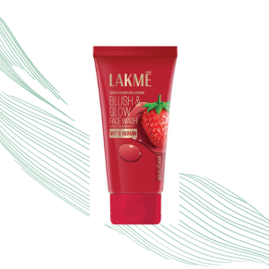 LAKMÉ Blush & Glow Exfoliating Face Wash With Vitamin C Serum, Hydrating And Gentle Facewash With Strawberry Fruit Extracts, 100Gm