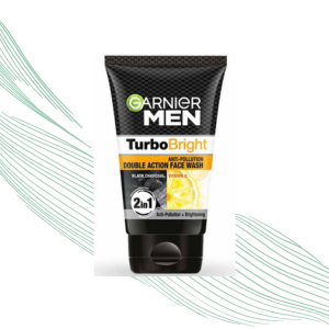 Garnier Men, Face Wash, Brightening & Anti-Pollution, TurboBright Double Action, 100 g