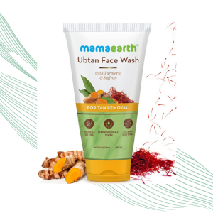Mamaearth Ubtan Natural Face Wash For all Skin Type with Turmeric & Saffron for Tan Removal – 150 ml