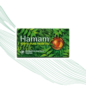 Hamam with 100% Pure Neem Oil Bathing Soap 100gm|With natural ingredients^ soap|Soap with neem|For Healthy & Protected Skin|Shop Herbal|Shop Natural|Paraben-free & Sulphate-free|Body Soap|