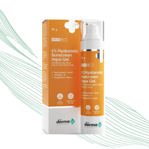 The Derma Co 1% Hyaluronic Sunscreen Aqua Gel SPF 50 PA++++ ,50g