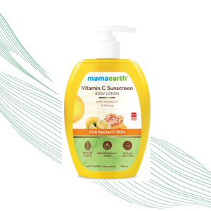 Mamaearth Vitamin C Sunscreen Body Lotion SPF 30 with Vitamin C & Honey for Radiant Skin -300 ml