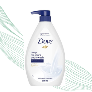 Dove Deeply Nourishing Body Wash, With Exfoliating Beads For Softer, Smoother Skin, 800 ml