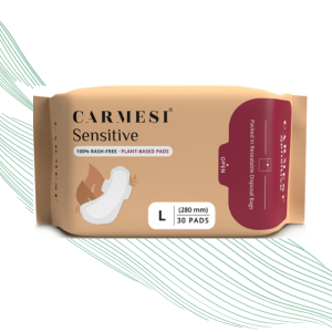 Carmesi Sensitive Sanitary Pads - Pack of 30 Pads (Large)