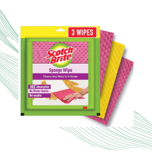 Scotch-Brite Multi-purpose , Easy to use kitchen cleaning Sponge Wipe (3 -Pieces)