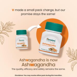 Himalaya Ashwagandha General Wellness Tablets | Stress Relief | Rejuvenates Mind & Body - 60 Tablets - Image 4