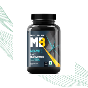 MuscleBlaze MB-Vite Daily Multivitamin (60 Tablets) | With 51 Ingredients & 6 Blends, Vitamins & Minerals, Prebiotic & Probiotics, Amino Acid Blends | For Energy, Stamina & Recovery