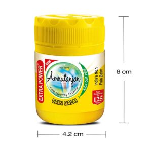 amrutanjan pain relief balm with extra power aromatic action | helps relieve headaches & cold
