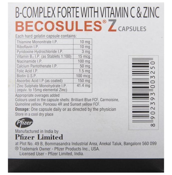 becosules z capsule with vitamin b complex, vitamin c & zinc dr044113 3 becosules z capsule with vitamin b complex, vitamin c & zinc dr044113 3
