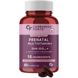 carbamide forte prenatal multivitamin with dha 300mg, l methyl folate, chelated iron capsule dr062601 1